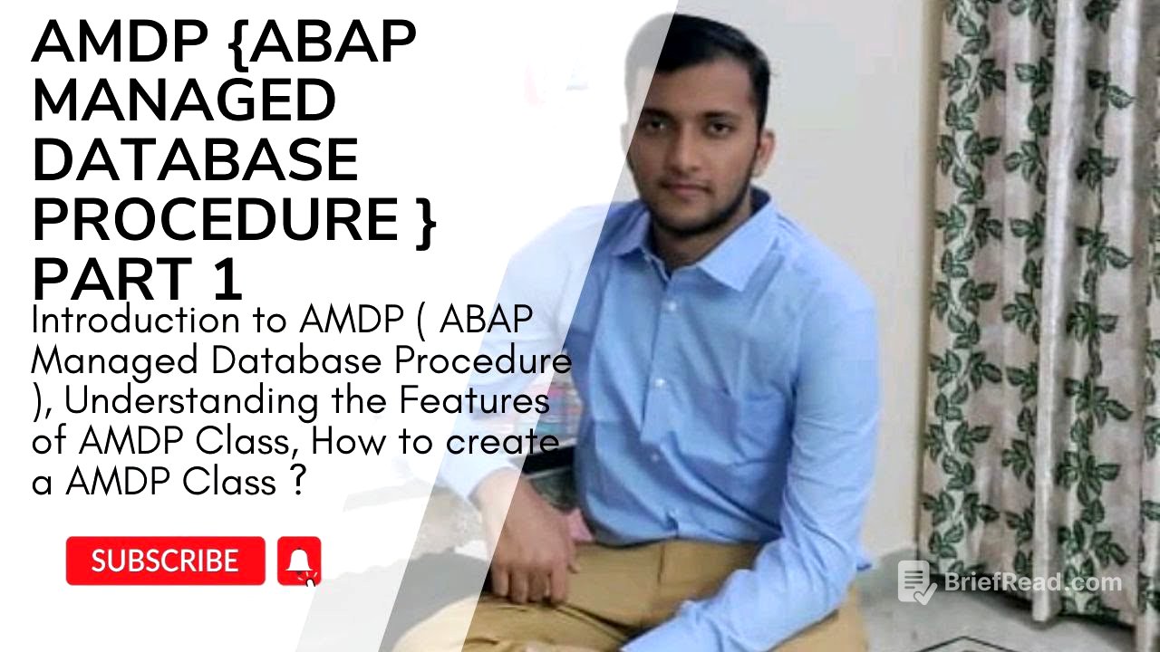 3.1. Introduction to AMDP { ABAP Managed Database Procedure }, AMDP Class, Features of AMDP Class