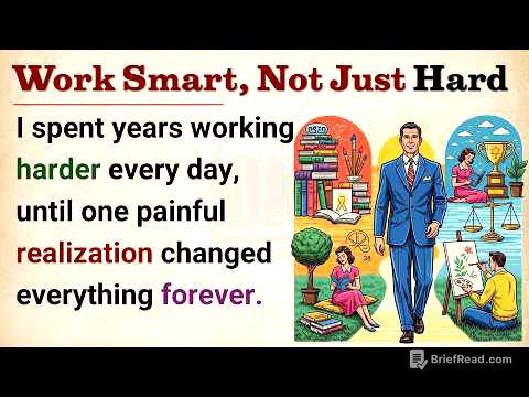 Work Smart, Not Hard 🔥| 6 Life-Changing Lessons for Success and Happiness || Graded Reader 📚