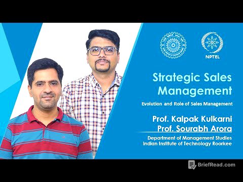 Lecture 02: Evolution and Role of Sales Management #Prof_Sourabh_Arora