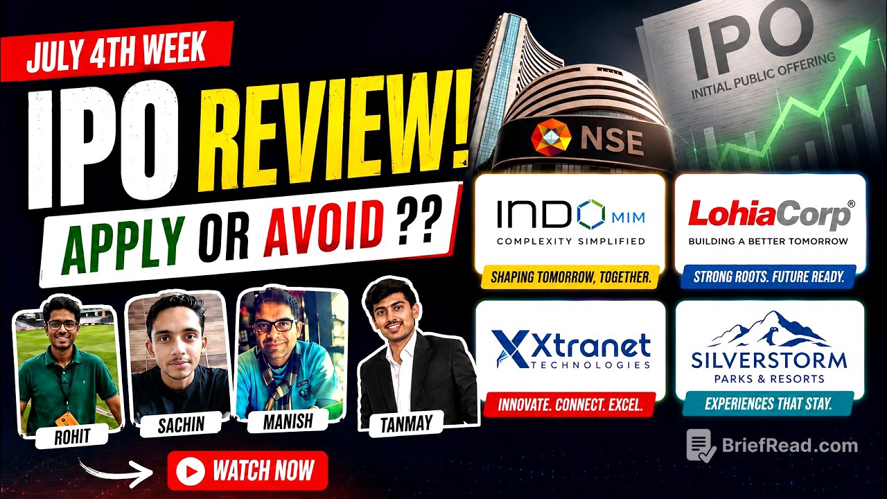 Indo-MIM, Lohia & other July 4th week IPOs - Apply/Avoid? Primary Market Chatter
