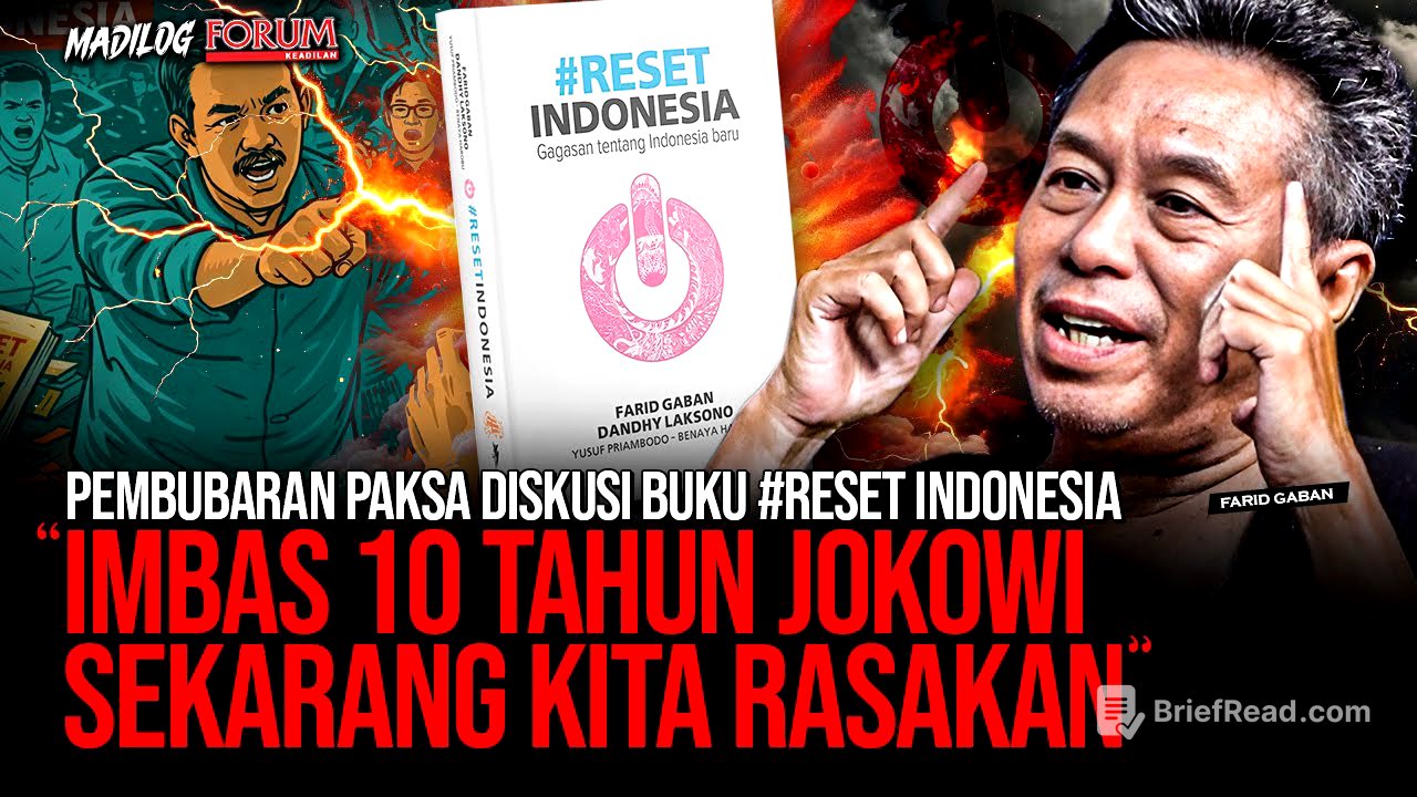 FARID GABAN: JIKA INDONESIA CHAOS, TERKUTUK KITA MEMILIH GIBRAN, KAESANG, PUAN, DAN...