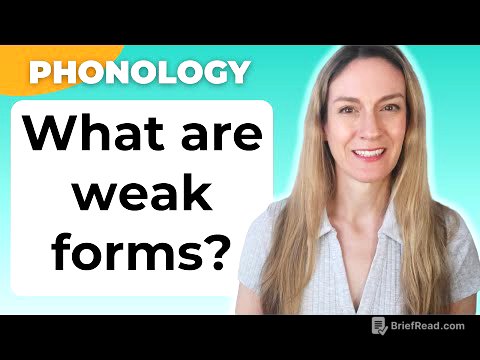 What are weak forms? - Connected Speech | English Pronunciation