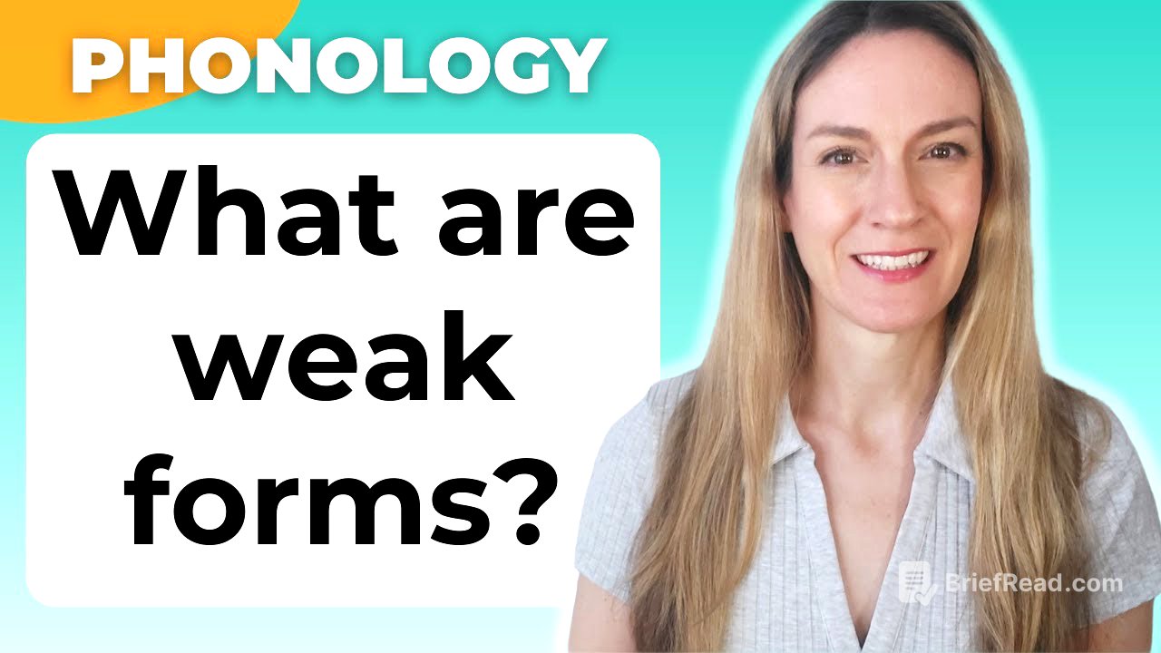 What are weak forms? - Connected Speech | English Pronunciation