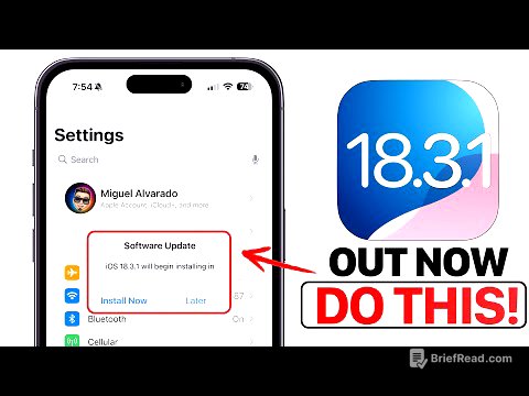 iOS 18.3.1 - OFFICIALLY OUT!