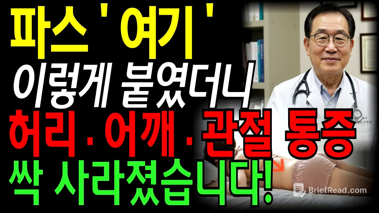 허리통증 ‘여기’에 파스 붙였더니 허리·무릎·어깨통증이 싹 사라졌습니다｜60대 70대 필수 정보｜시니어건강ㅣ노후지혜ㅣ실버라디오ㅣ오디오북