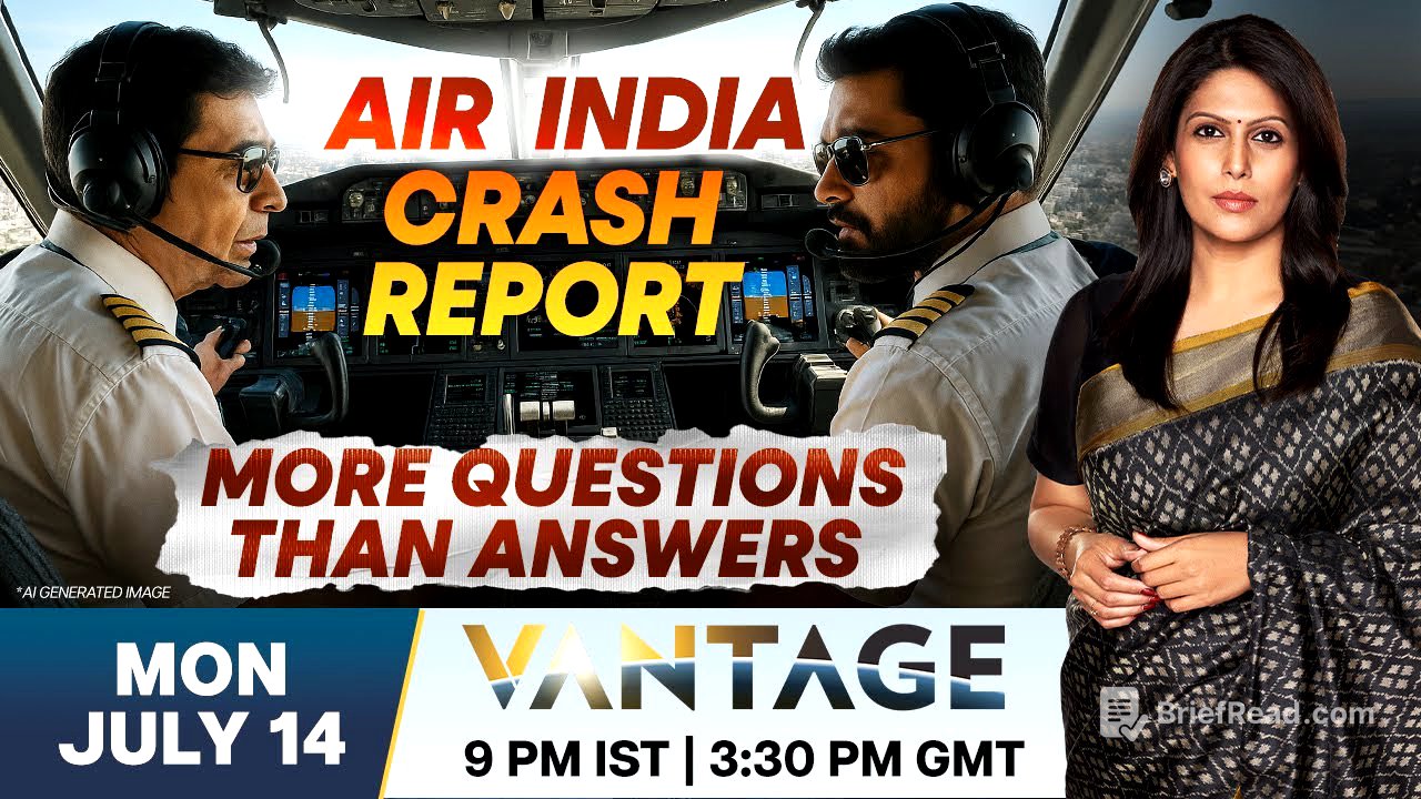 LIVE: Air India Crash Report Leaves More Questions Than Answers | Vantage with Palki Sharma | N18G