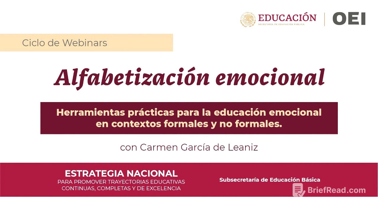 Webinar 3 - Herramientas prácticas para la educación emocional en contextos formales y no formales