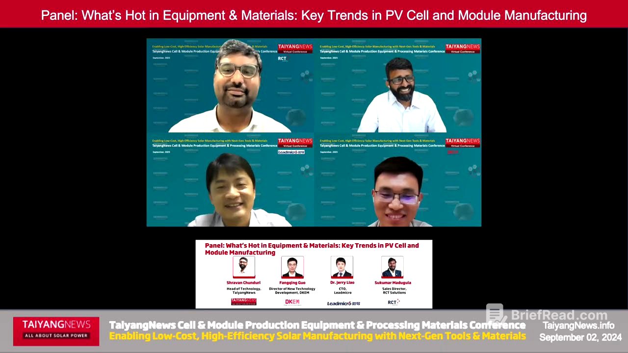 What’s Hot in Solar Equipment & Materials: Panel Discussion