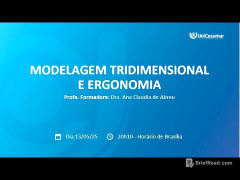AULA 02 MODELAGEM TRIDIMENSIONAL E ERGONOMIA 13/05 às 20h10