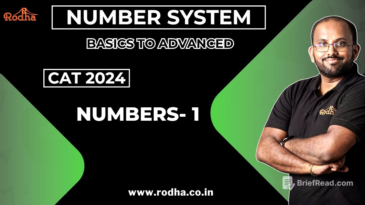 Numbers 1 || Number Systems || CAT Preparation 2024 || Quantitative Aptitude