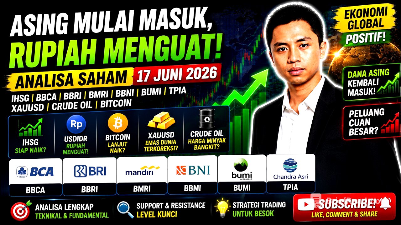 Analisa Saham | Asing Mulai Masuk, Rupiah Menguat, IHSG Siap Naik? BBCA BBRI BMRI BBNI BUMI TPIA