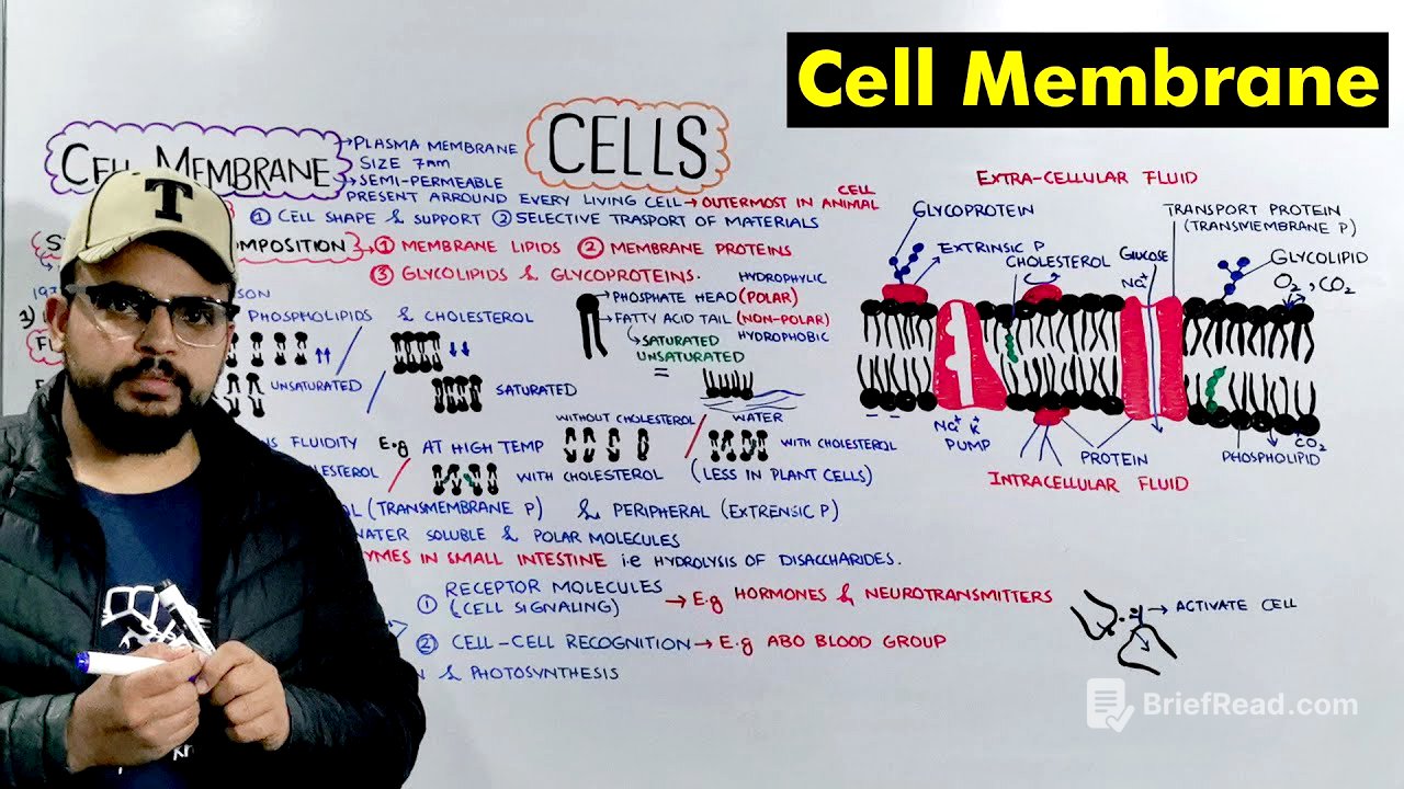 Cell membrane / Plasma Membrane Structure and Function (Detailed Lecture)