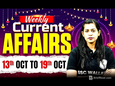 Weekly Current Affairs 2025 | 13 Oct - 19 Oct Current Affairs 2025 | Current Affairs By Krati Mam