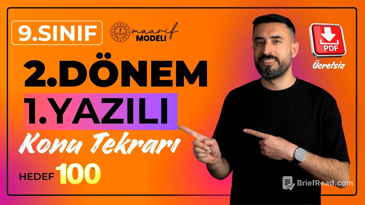 9.SINIF 2.DÖNEM 1.YAZILI FULL TEKRAR | Maarif Modeli I Edebiyat Sınav Hazırlığı
