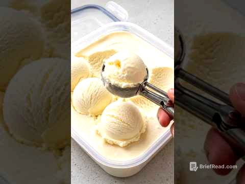🍦 Homemade Vanilla Ice Cream | 5 Ingredients.#VanillaIceCream #IceCream#HomemadeIceCream #Dessert.