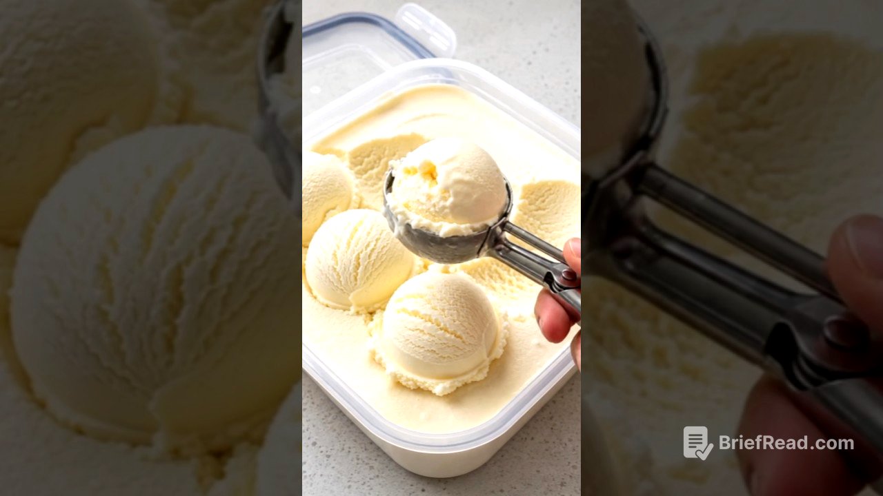 🍦 Homemade Vanilla Ice Cream | 5 Ingredients.#VanillaIceCream #IceCream#HomemadeIceCream #Dessert.