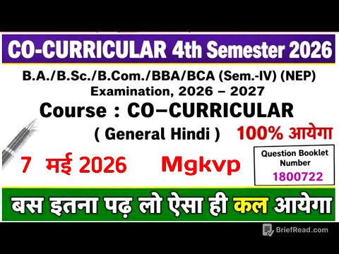 co curricular 4th semester general Hindi mgkvp 2026 | co curricular general Hindi 4th semester 
