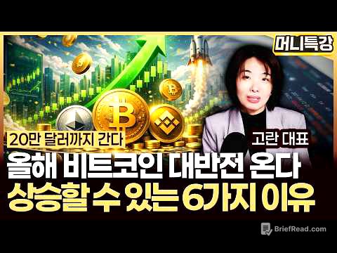 고란 대표 ‖올해 비트코인이 크게 상승할 수 있는 6가지 이유 (1부) / 머니특강