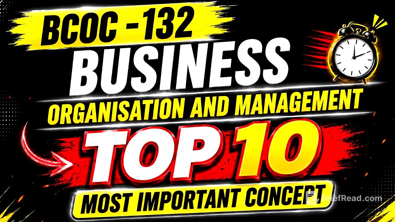 BCOC -132 Business Organisation and Management important questions IGNOU 