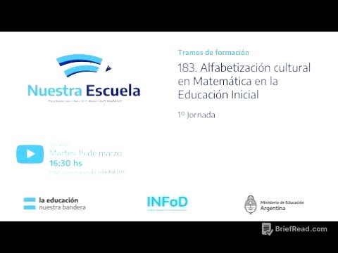 EDUCACIÓN INICIAL - Jornada I - Alfabetización cultural en Matemática - Gónzalez  y Weinstein -