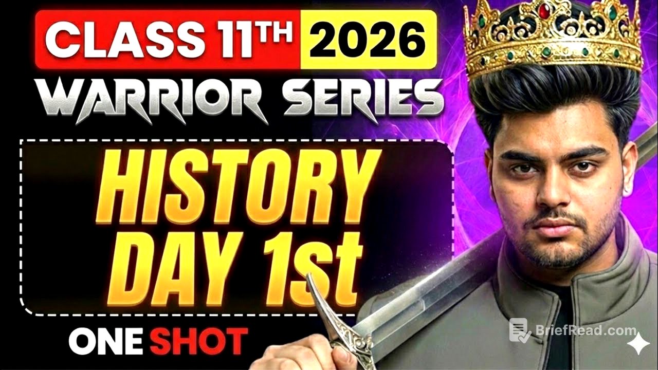 Class 11 History PYQs + Important Questions | Warrior Series Day 1 | Full Revision