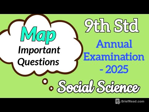 9th Std - Social | Annual Exam - Map Work | Important Map Exercise
