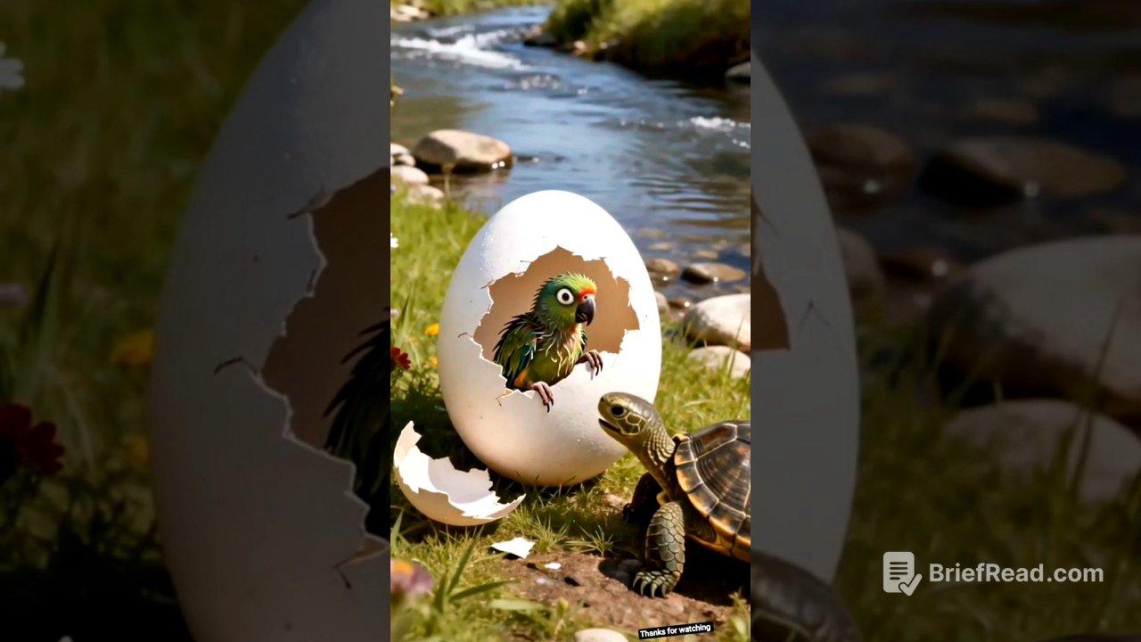 Tortoise saved the parrot 🦜 #ai #foryou