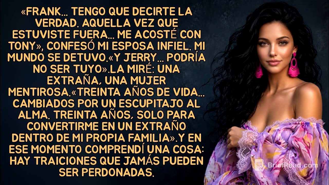 «Frank... tengo que decirte la verdad. Aquella vez que estuviste fuera... me acosté con Tony»...
