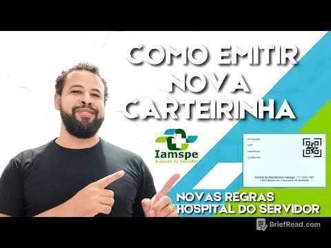 👩🏻‍⚕️COMO EMITIR A NOVA CARTEIRINHA IAMSPE - NOVAS REGRAS DE ACESSO AO HOSPITAL DO SERVIDOR👨🏾‍⚕️