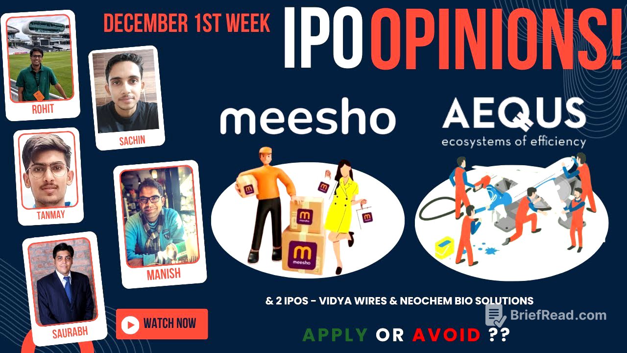 Meesho, Aequs, Vidya Wires & Neochem - Dec 1st week IPOs - Apply/Avoid? Primary Market Chatter