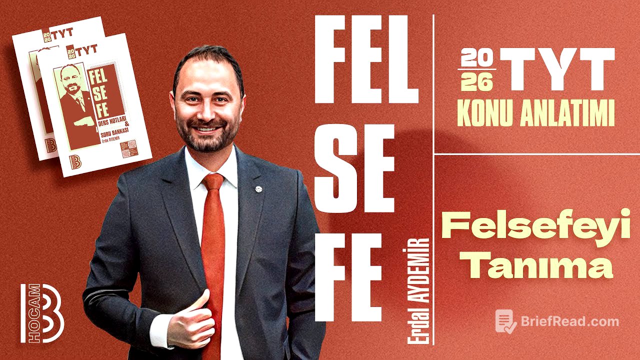 1) TYT Felsefe Kampı - Felsefeyi Tanıma - Erdal Aydemir - 2026
