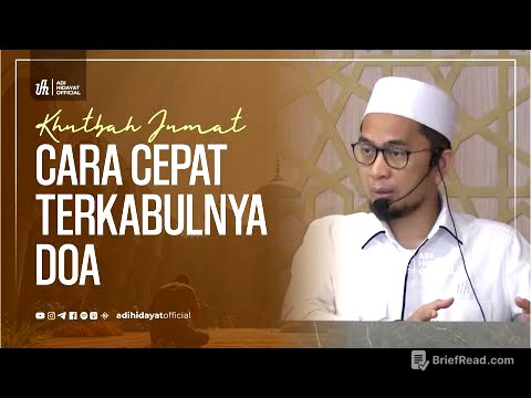 [LIVE] Khutbah Jum'at: Cara Tepat Terkabulnya Do'a - Ustadz Adi Hidayat