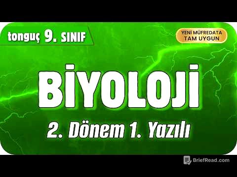 9. Sınıf Biyoloji  2. Dönem 1. Yazılıya Hazırlık 📑 #2026