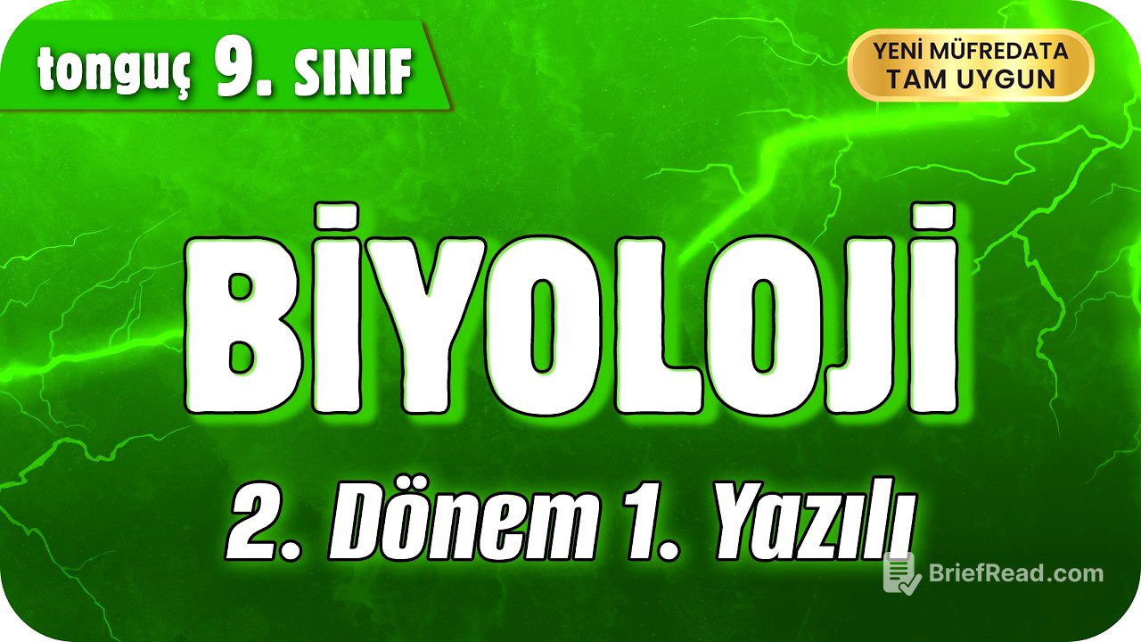 9. Sınıf Biyoloji  2. Dönem 1. Yazılıya Hazırlık 📑 #2026