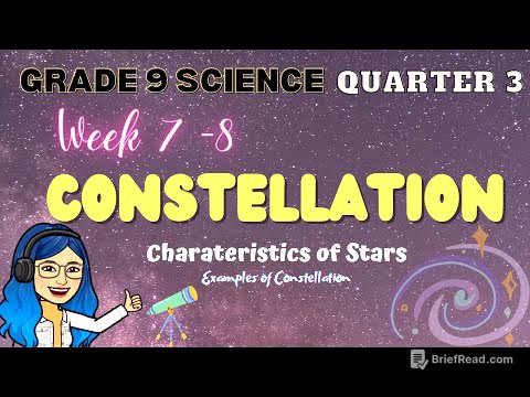 Constellation | Characteristics of Stars | Grade 9 Science Quarter 3 Week 7-8 Lesson