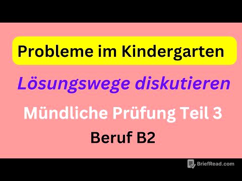 Mündliche Prüfung Teil 3,Lösungswege diskutieren, Beruf B2,Probleme im Kindergarten, #germanlevelb2