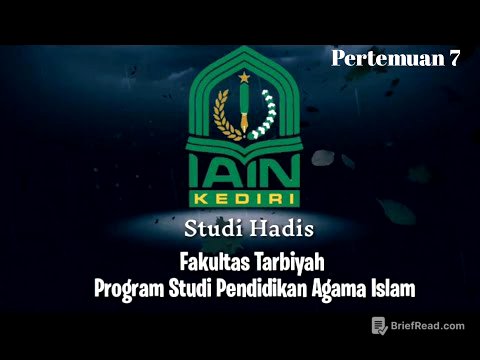 Study Hadis - PAI - pertemuan 7 | hadist mauquf dan mursal | Dr. Wahidul Anam