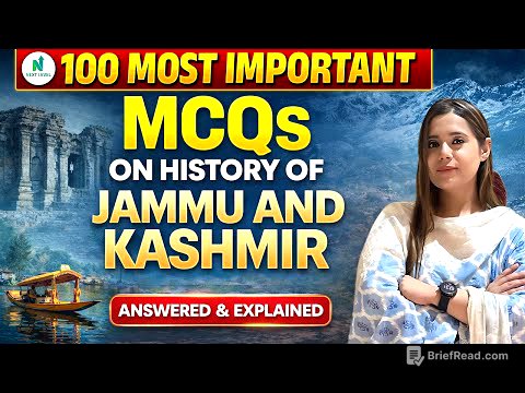 100 Most Important MCQs on History of Jammu & Kashmir | Answered & Explained | J&K GK
