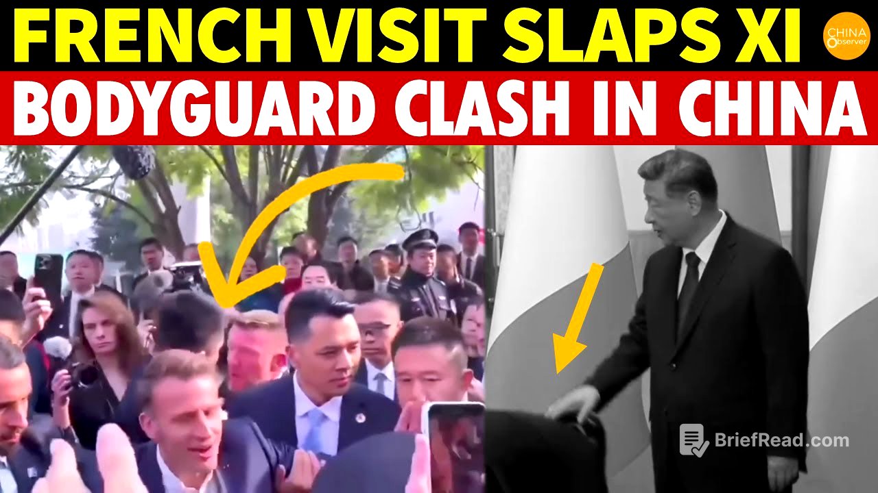 French President Visits China, Slaps Xi! Chinese and French Bodyguards Clash, Xi Drives Staff Away