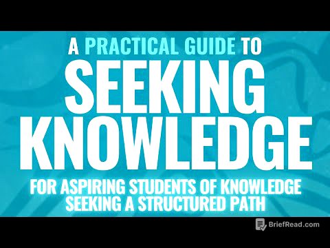 Session 1 - A Practial Guide to Seeking Knowledge - Lecture in English by Learn Islam
