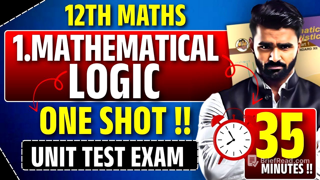 12th MATHS | 1.MATHEMATICAL LOGIC | ONESHOT | UNIT TEST EXAM | PRADEEP GIRI SIR