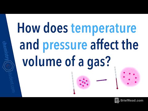 How does temperature and pressure affect the volume of a gas?
