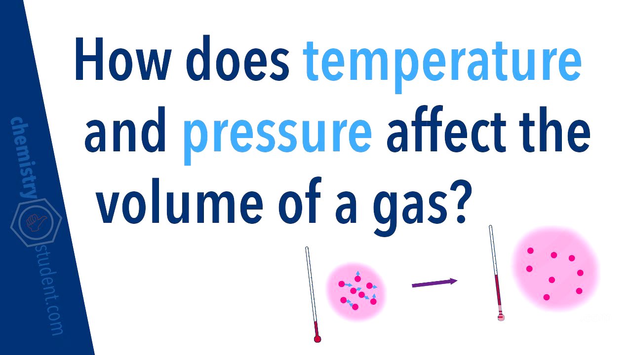 How does temperature and pressure affect the volume of a gas?