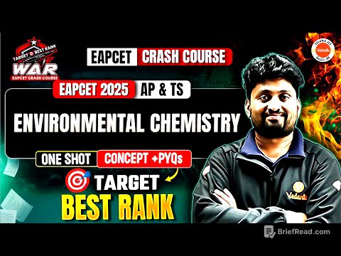 Environmental Chemistry -One Shot | Concept + PYQs | EAPCET Chemistry | EAPCET 2025 MPC | Naveen sir