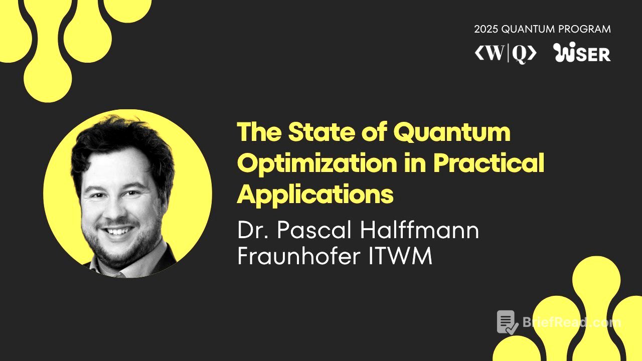 2025 QUANTUM PROGRAM ❯ Day 11 ❯ The State of Quantum Optimization in Practical Applications