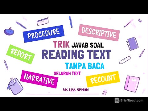 DESCRIPTIVE, REPORT, RECOUNT, NARRATIVE, PROCEDURE TEXT - TRIK JAWAB SOAL TEXT TANPA BACA SEMUA TEXT