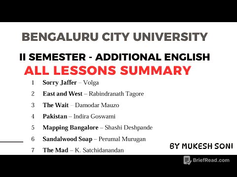 BCU- 2nd Sem. Additional English- All Lessons Summary
