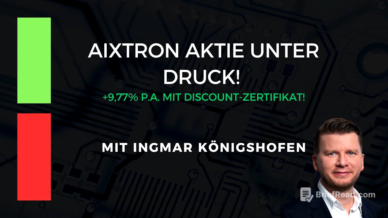 Aixtron Aktie unter Druck! +9,77% p.a. mit Discount-Zertifikat!