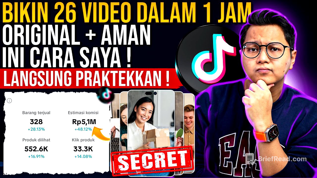 CARA CEPAT BIKIN 26 VIDEO DALAM 1 JAM KONTEN ORIGINAL, INI RAHASIA SAYA GAJIAN 5 JUTA/HARI DI TIKTOK