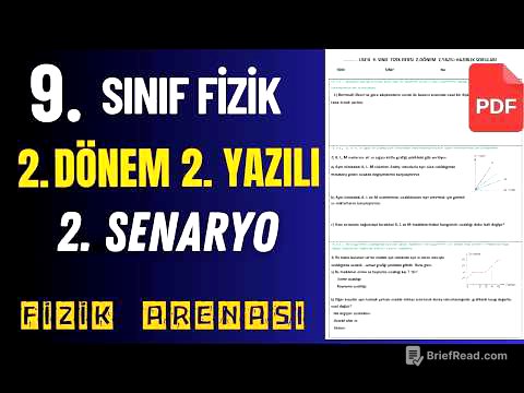 9. SINIF FİZİK 2. DÖNEM 2. YAZILI | 2. SENARYO YAZILI ÖRNEĞİ /YAZILIYA HAZIRILIK +PDF